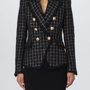BALMAIN JACKET BLK/GOLD