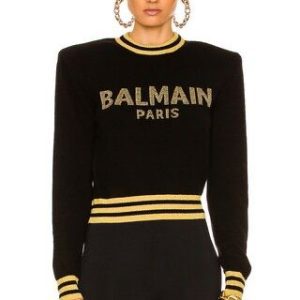 BALMAIN SWEATER BLK/GOLD