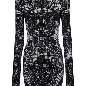 BALMAIN  SHORT LS BODYCON DRESS