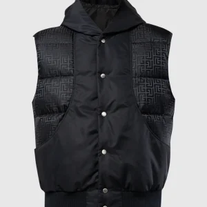 BALMAIN SLEEVELESS/SS DOWN JACKET