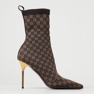 BALMAIN ANKLE BOOT SKYE-MAILLE MINI MNG