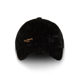 BALMAIN MOIRE VELVET CAP